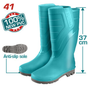 TOTAL Çizme Punoje PVC 37cm Anti-Slip