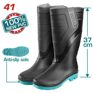 TOTAL Çizme Punoje PVC 37cm Anti-Slip – Madhësia 41 - 41