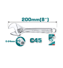 çelës i rregullueshëm TOTAL (8)