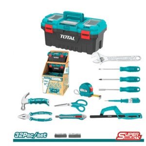 Set me 32 pjesë veglash dore TOTAL