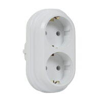 Prizë Dyshe Elektrike e Bardhë (Adapter Dyfishues)