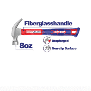 Çekiç gozhde (Claw Hammer) EMTOP – 8oz, dorezë fiberglasi
