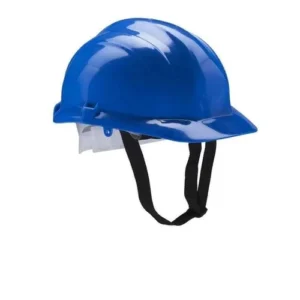 Helmetë Mbrojtëse Industriale Blu me Rrip Mjekre – Siguri dhe Stabilitet Maksimal