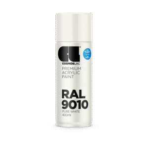 Cosmoslac Premium Acrylic Paint RAL 9010 – Pure White Matt | Spray 400 ml