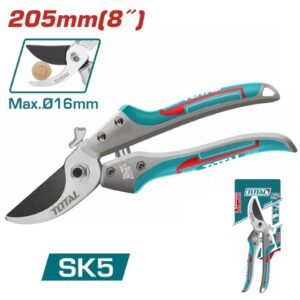 Gërshërë Profesionale Kopshti TOTAL 205mm (8”) – Teh SK5, Prerje deri në Ø16mm