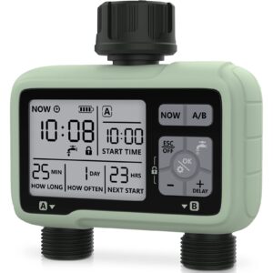 Timer Digjital Inteligjent për Ujitje Automatike me 2 Zona (A/B)