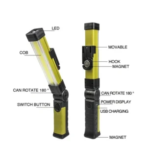 Llambë Pune LED COB e Rikarikueshme USB